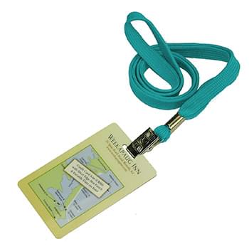 3/8 inch Flat Blank Lanyards with PVC Card