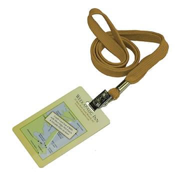 3/8 inch Flat Blank Lanyards with PVC Card