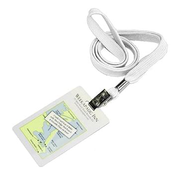 3/8 inch Flat Blank Lanyards with PVC Card