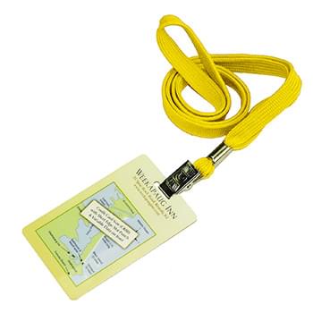 3/8 inch Flat Blank Lanyards with PVC Card