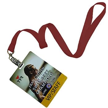 5/8 inch Polyester Lanyards w/ PVC Card