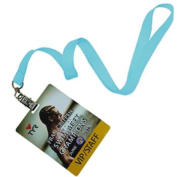 5/8 inch Polyester Lanyards w/ PVC Card