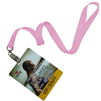 5/8 inch Polyester Lanyards w/ PVC Card