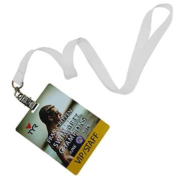 5/8 inch Polyester Lanyards w/ PVC Card