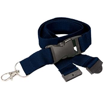 1 inch Polyester Lanyards w/ Buckle Release and Safety Breakaway