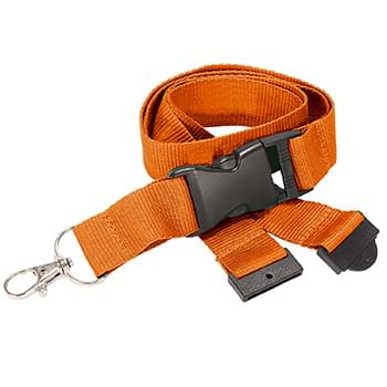 1 inch Polyester Lanyards w/ Buckle Release and Safety Breakaway