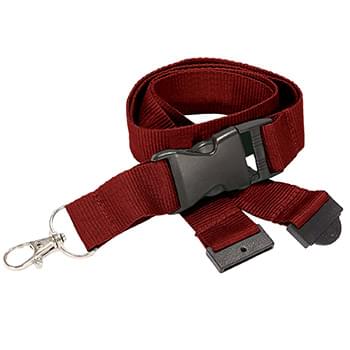 1 inch Polyester Lanyards w/ Buckle Release and Safety Breakaway