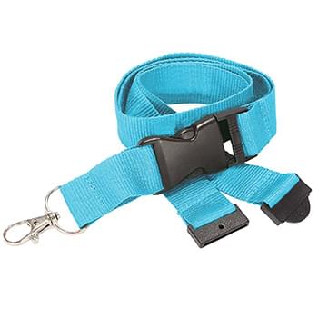 1 inch Polyester Lanyards w/ Buckle Release and Safety Breakaway