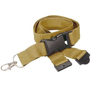 1 inch Polyester Lanyards w/ Buckle Release and Safety Breakaway