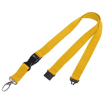 1/2 inch Polyester Lanyards w/ Buckle Release and Safety Breakaway