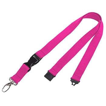 1/2 inch Polyester Lanyards w/ Buckle Release and Safety Breakaway