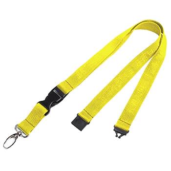 1/2 inch Polyester Lanyards w/ Buckle Release and Safety Breakaway