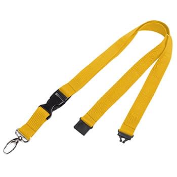 3/4 inch Polyester Lanyards w/ Buckle Release and Safety Breakaway