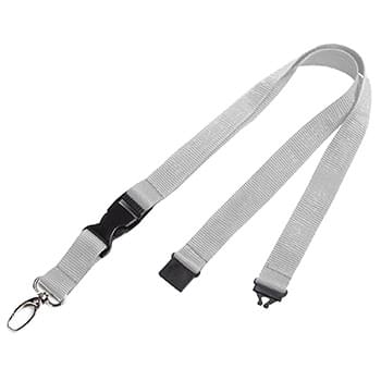 3/4 inch Polyester Lanyards w/ Buckle Release and Safety Breakaway