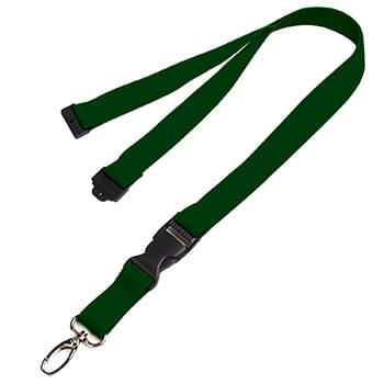 5/8 inch Polyester Lanyards w/ Buckle Release and Safety Breakaway