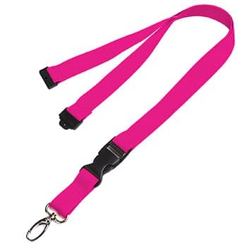 5/8 inch Polyester Lanyards w/ Buckle Release and Safety Breakaway