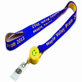 1/2 inch Woven Lanyards w/ Retractable Reel Combo