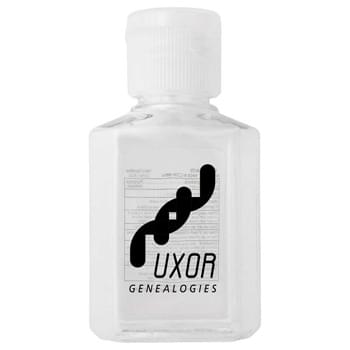 1-oz. Squirt Hand Sanitizer - Alcohol-based, 1 ounce (30ml) hand sanitizer in squeeze bottle with flip-top lid. 62% alcohol content. Available for shipment in contiguous US only (shipping to Alaska, Hawaii & Puerto Rico NOT available).  Meets FDA requirements. Not available for export