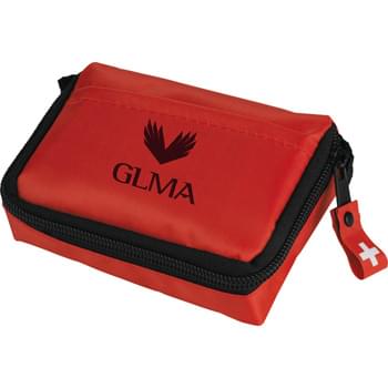 Bolt 20 Piece First Aid Kit - First aid kit includes 5 adhesive bandages, 4 alcohol pads, paper tape roll, 2 safety pins, 5 gauze pads, 1 gauze roll, 1 triangular bandage and scissors in case.