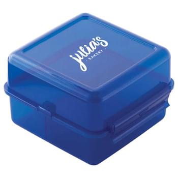 Multi Compartment Lunch Container - Compact with 3 compartments this container helps to keep foods separate. Includes one large compartment on one side and two compartments on the other side. FDA compliant. BPA free. Microwave and dishwasher safe.