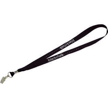 Lanyard with Bulldog Clip - 3/4-inch wide lanyard with swivel bulldog clip.