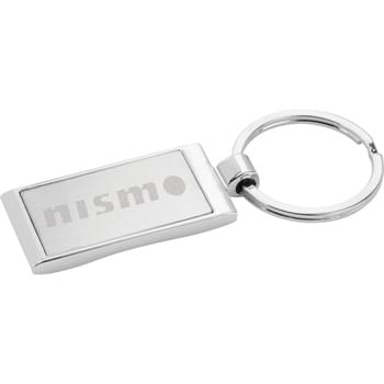 Wave Key Ring - Brushed silver. Metal split key ring.