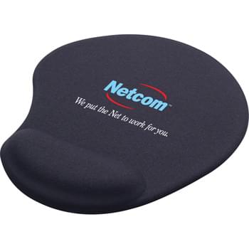 Solid Jersey Gel Mouse Pad / Wrist Rest - Soft, gel padding.