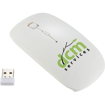 The Milo Wireless Mouse - Bright optical mouse uses radio frequency technology and DPI function.  The DPI button makes it possible to quickly change the sensitivity of your mouse. Includes wireless USB receiver. Compatible with Windows and Mac operating systems.