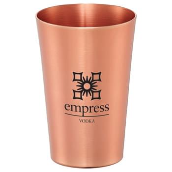 Copper 14-oz. Pint Glass - Metal pint glass in trendy copper finish. Hand wash only. Follow any included care guidelines.