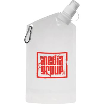 Cabo 20-oz. Water Bag with Carabiner - Laminated drink bag with 5mm aluminum carabiner. Includes twist-on, push/pull drink spout with removable cap. US Patent #D639,185