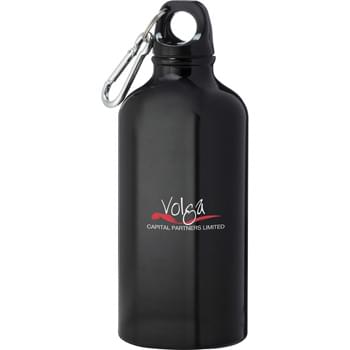 Lil Shorty 17-oz Aluminum Sports Bottle' - Single-wall construction. Twist-on lid. Includes silver 5mm carabiner. Recyclable.