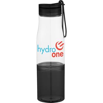 Hide-Away 16-oz. Tritan Sports Bottle - CLOSEOUT! Please call to confirm inventory available prior to placing your order!<br />Single-wall construction.  Twist-on lid with silicone strap.  Removable base for storage.