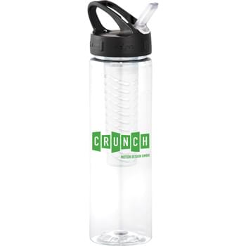 Fruit Infuser 25-oz. Sports Bottle - USA-made, BPA-free sports bottle with twist-on lid with flip-top drinking spout.  Includes twist-on fruit infuser lid to add flavor to your favorite drink.
