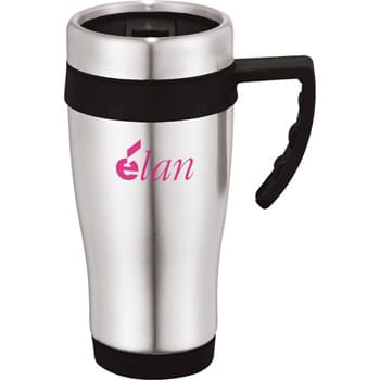 Seaside 15-oz. Travel Mug - Double-wall construction.  Twist-on lid with slide-lock drink opening.