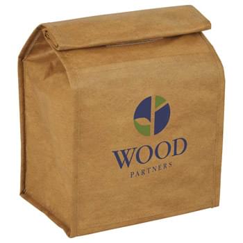 Brown Paper Bag Cooler - Brown paper bag style to resemble the real thing! Insulated main compartment with Velcro rolltop closure.