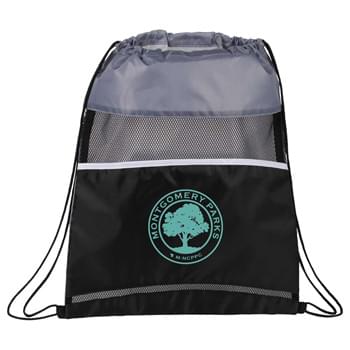 Mesh Up Drawstring Sportspack - Open main compartment with cinch closure. Mesh accent panel.