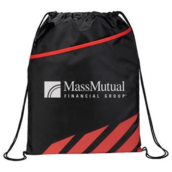 Flash Drawstring Sportspack - Kid-Friendly and PVC free. Open main compartment with drawstring rope closure. Large front slash pocket.