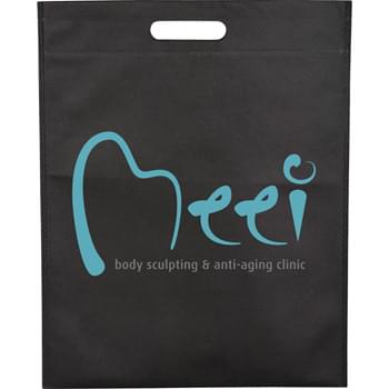 Large Freedom Heat Seal Exhibition Tote - Open main compartment. Die-cut handle. Heat-sealed construction with slim design. Reusable and a great alternative to plastic bags or for tradeshows and conventions.