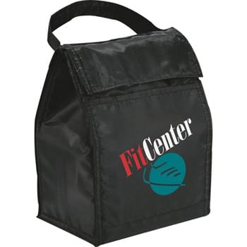 The Spectrum Budget Lunch Cooler - PEVA insulation. Main compartment with Velcro flap closure. Open front pocket. Carry handle.