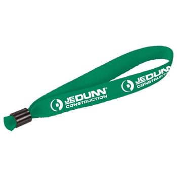 Taggy Bracelet - CLOSEOUT! Please call to confirm inventory available prior to placing your order!<br />Polyester bracelet with security lock. The one-way security lock prevents easy removal which makes it the perfect security pass for parties end events.