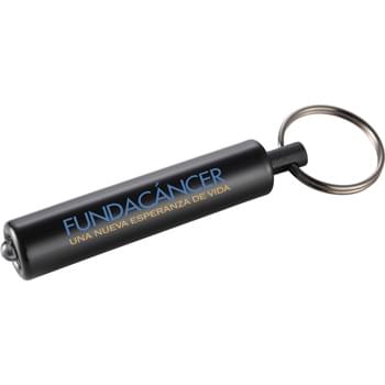 The Retro Key-Light - Single white LED light. Metal split key ring. Push-button power button.