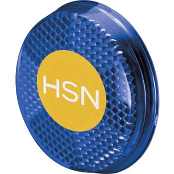 Safety Clip-On Reflector - LED light flashes when turned on. Power on/off switch on back. Belt clip.