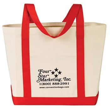 Boat Tote Bags with Outside Pocket